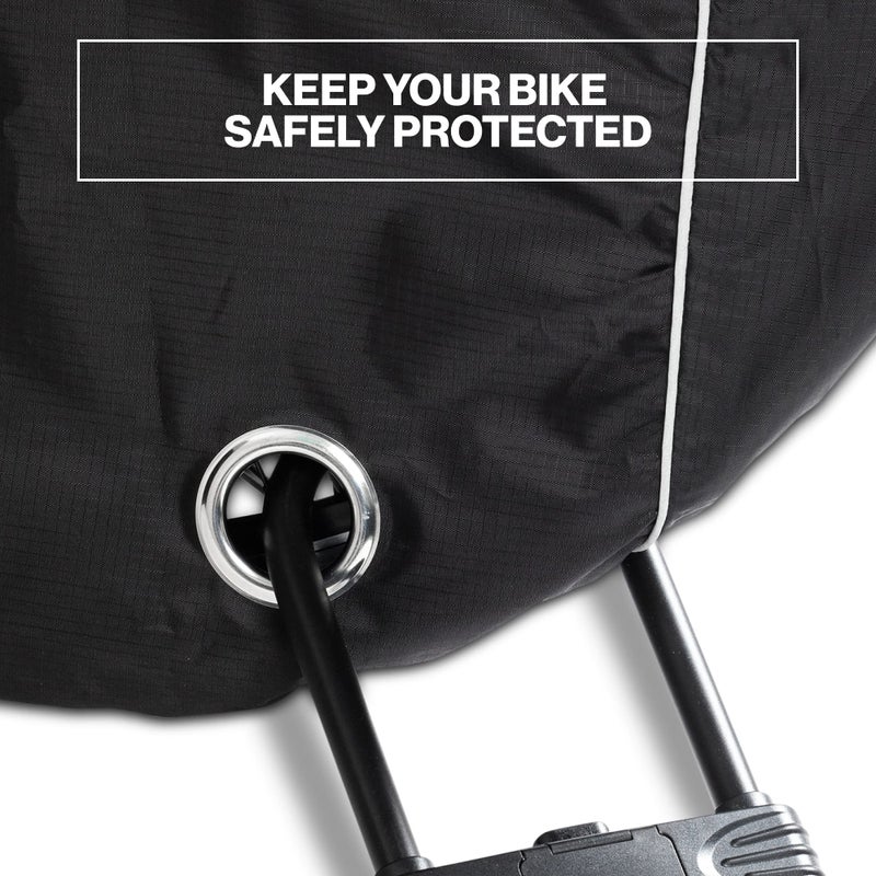 TeamObsidian Bike Cover - Waterproof Outdoor & Indoor Bicycle Storage For 1 to 3 Bikes - Heavy Duty Ripstop 210D Tent Material - Stationary Electric Bike Protection for All Seasons - Image 5